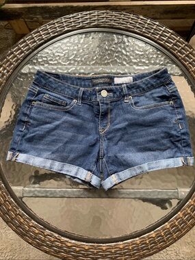Aeropostale Indigo Rolled Cuff Denim Shorts
